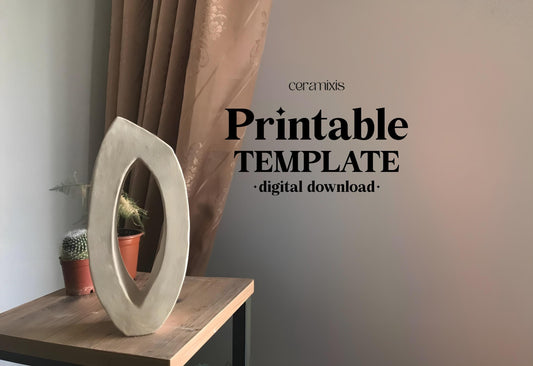 Vase Pottery Template, Ceramic Slab Building, Digital Download