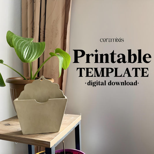 Coffee Filter Paper Holder Pottery Template, Ceramic Slab Building, Digital Download