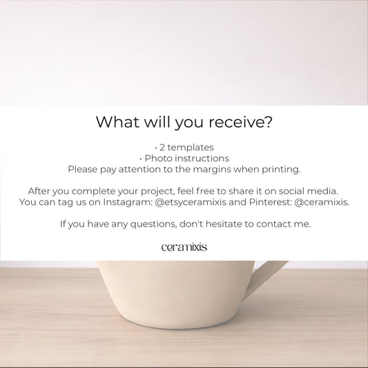 Sauce Boat Pottery Template, Ceramic Slab Building, Digital Download