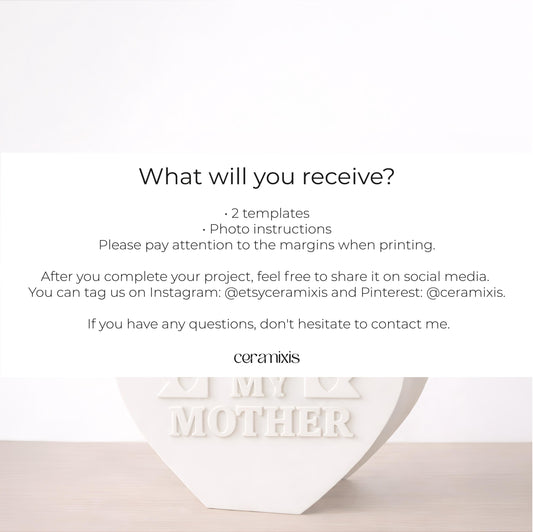 Floral Handbag Pottery Template - Ceramic Slab Building Digital Download