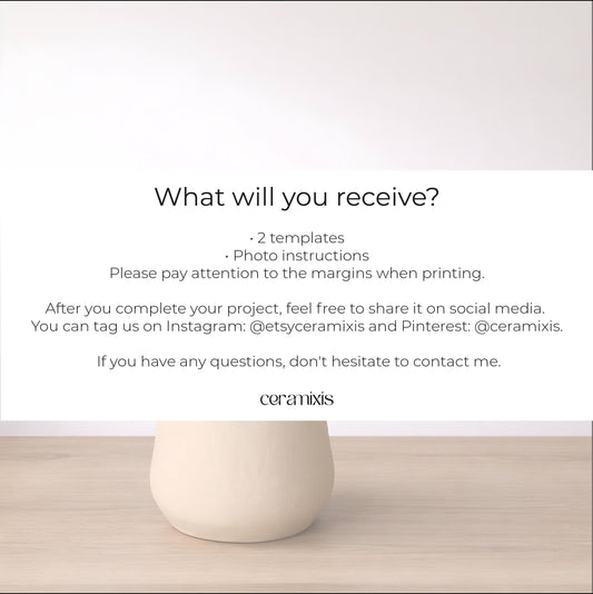Ibrik Pottery Template, Turkish Coffee Pot, Ceramic Slab Building, Video Tutorial, Digital Download