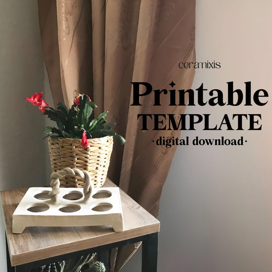 Egg Holder Slab Building Template | Pottery Template | Ceramic Tools | Handbuilding | Digital Download