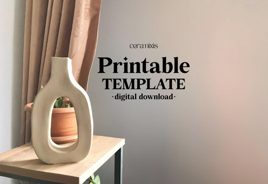 Vase Pottery Template, Ceramic Slab Building, Digital Download