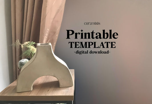 Vase Pottery Template, Ceramic Slab Building, Digital Download