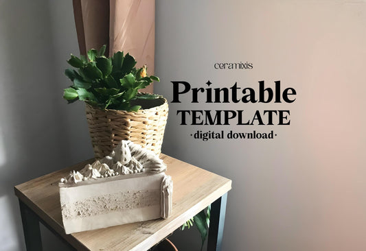 Slice Cake Jar Pottery Template, Ceramic Slab Building, Digital Download