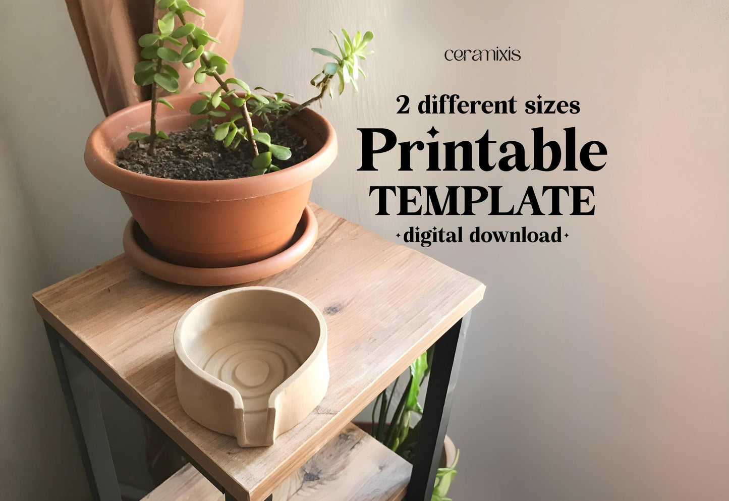 Self Draining Soap Dish Pottery Template, Ceramic Slab Building, Digital Download