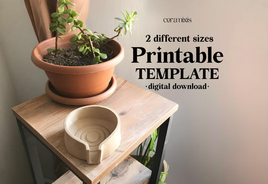 Self Draining Soap Dish Pottery Template, Ceramic Slab Building, Digital Download