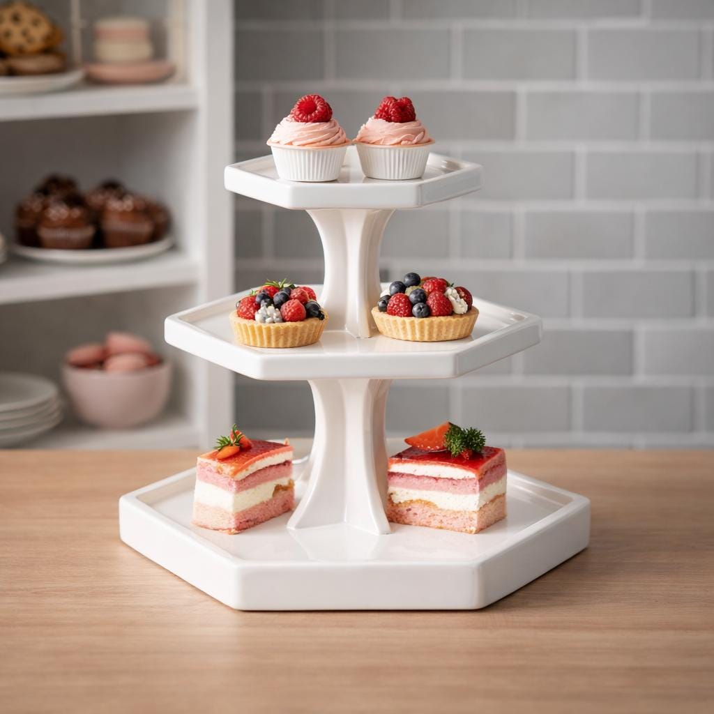 Dessert Serving Stand Pottery Template, Ceramic Slab Building, Digital Download