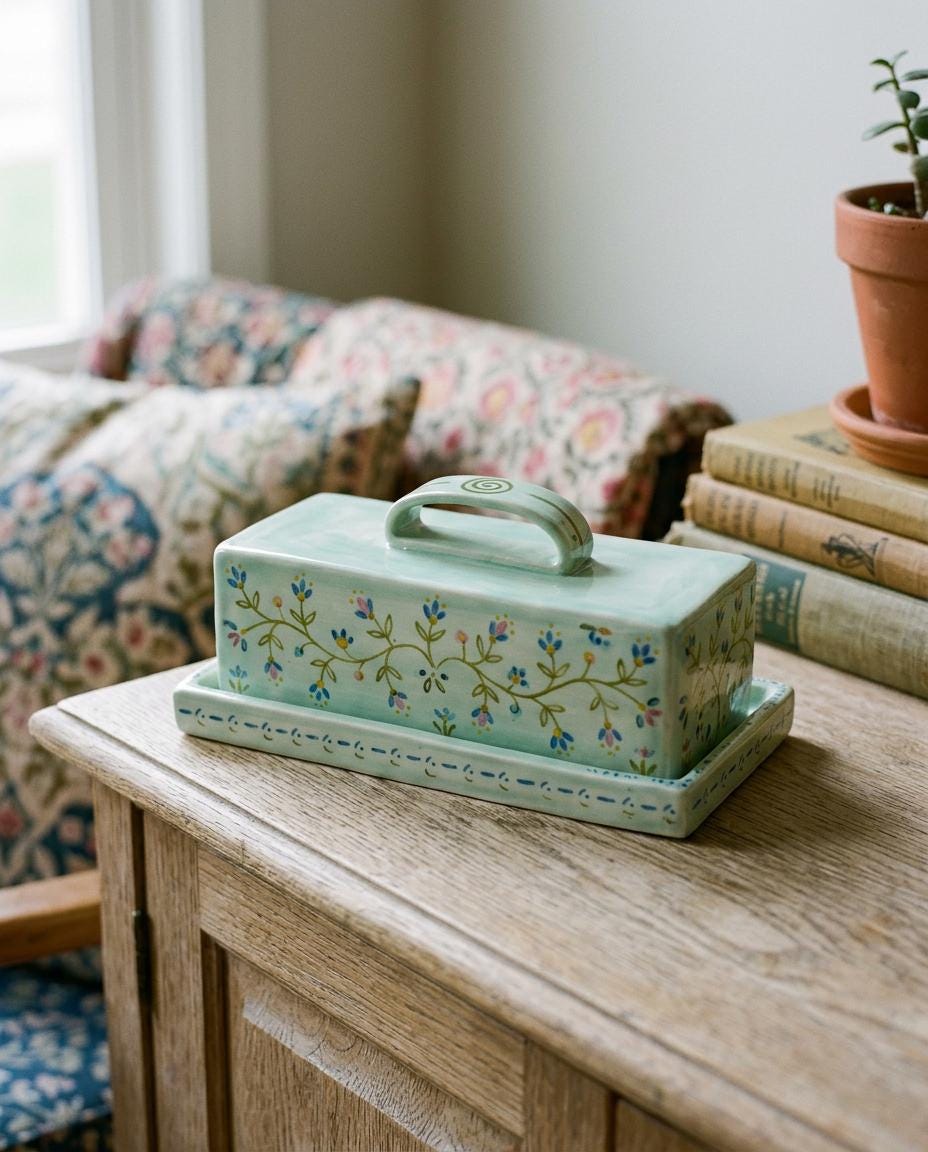 Butter Dish Pottery Template, Ceramic Slab Building, Digital Download