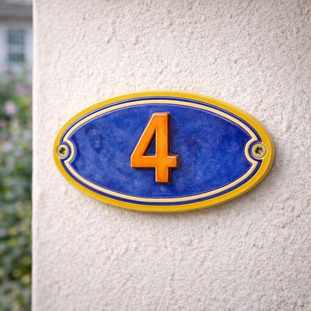 House Number Sign Pottery Template, Ceramic Slab Building, Digital Download