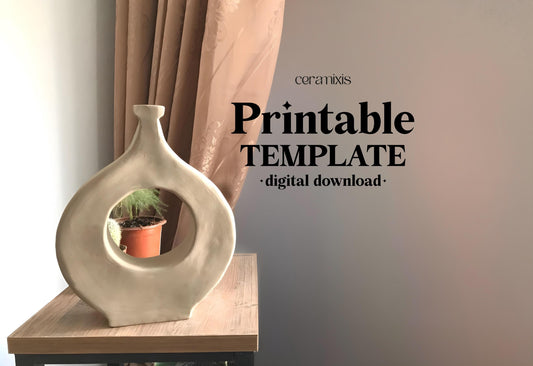 Vase Pottery Template, Ceramic Slab Building, Digital Download