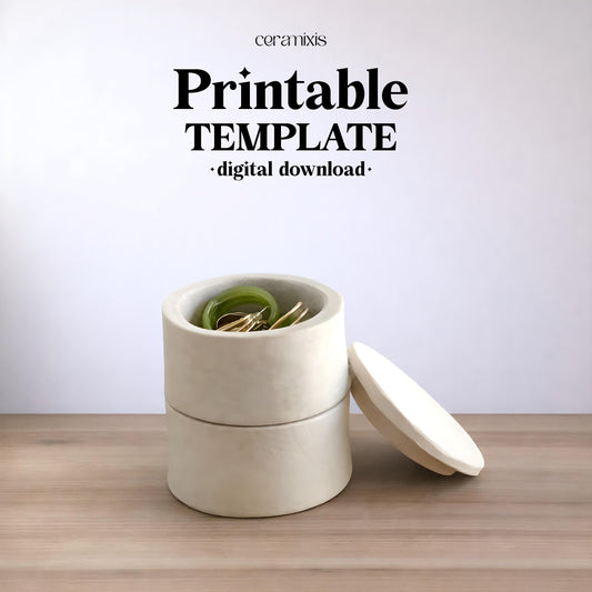 Jewelry Box Pottery Template, Ceramic Slab Building, Digital Download