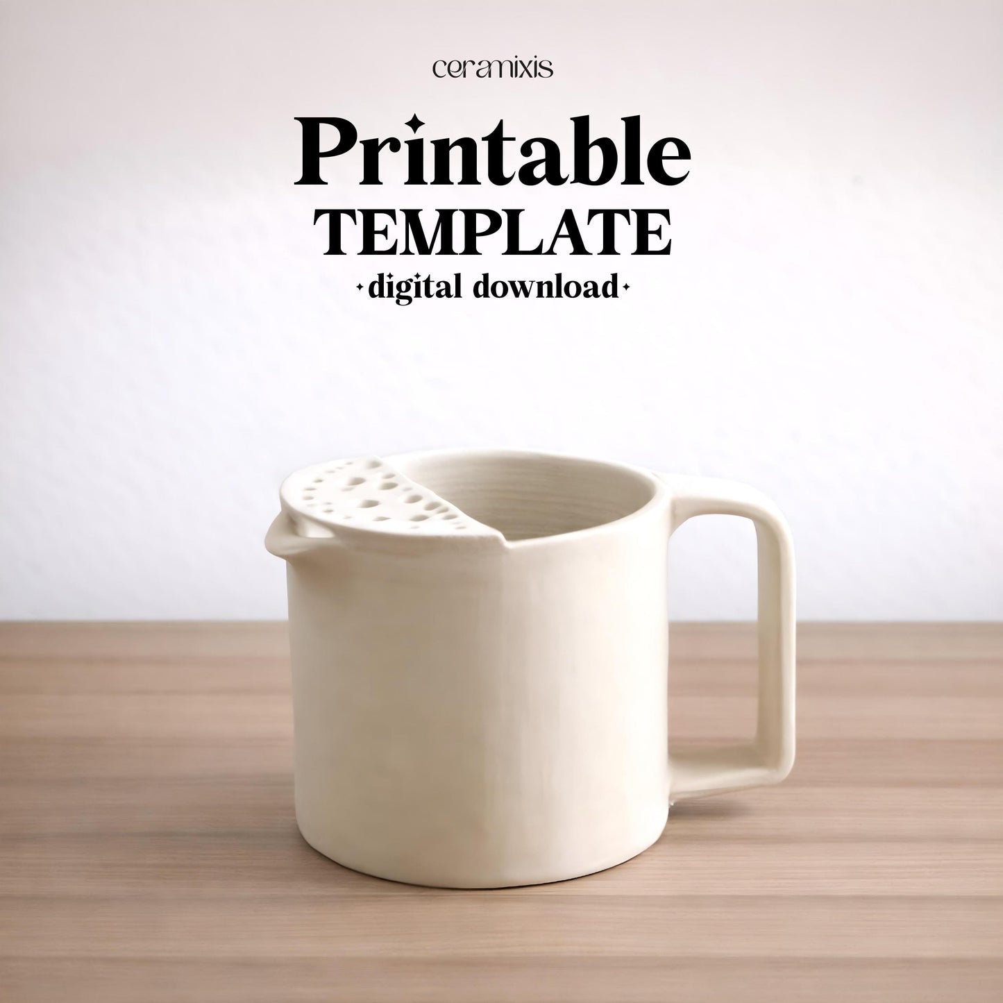 Berry Bowl Pottery Template, Fruit Colander, Ceramic Slab Building, Digital Download