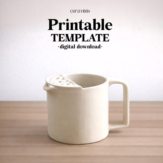 Berry Bowl Pottery Template, Fruit Colander, Ceramic Slab Building, Digital Download