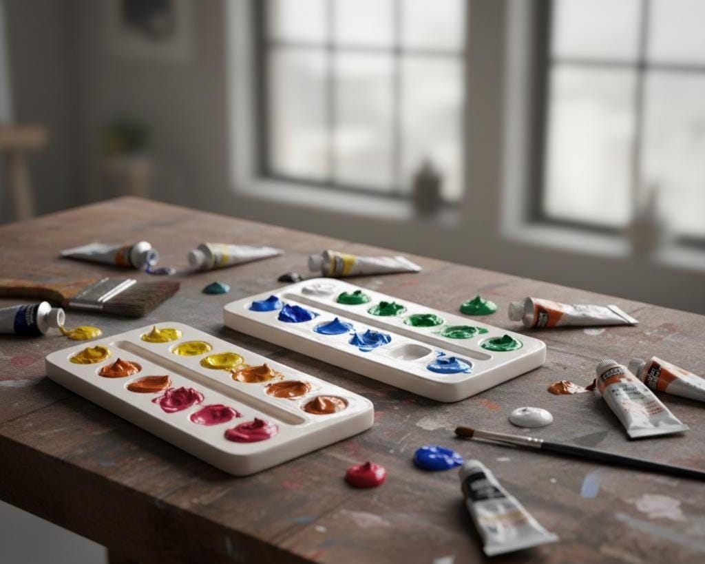 Paint Palette Slab Building Template | Pottery Template | Ceramic Tools | Handbuilding | Digital Download