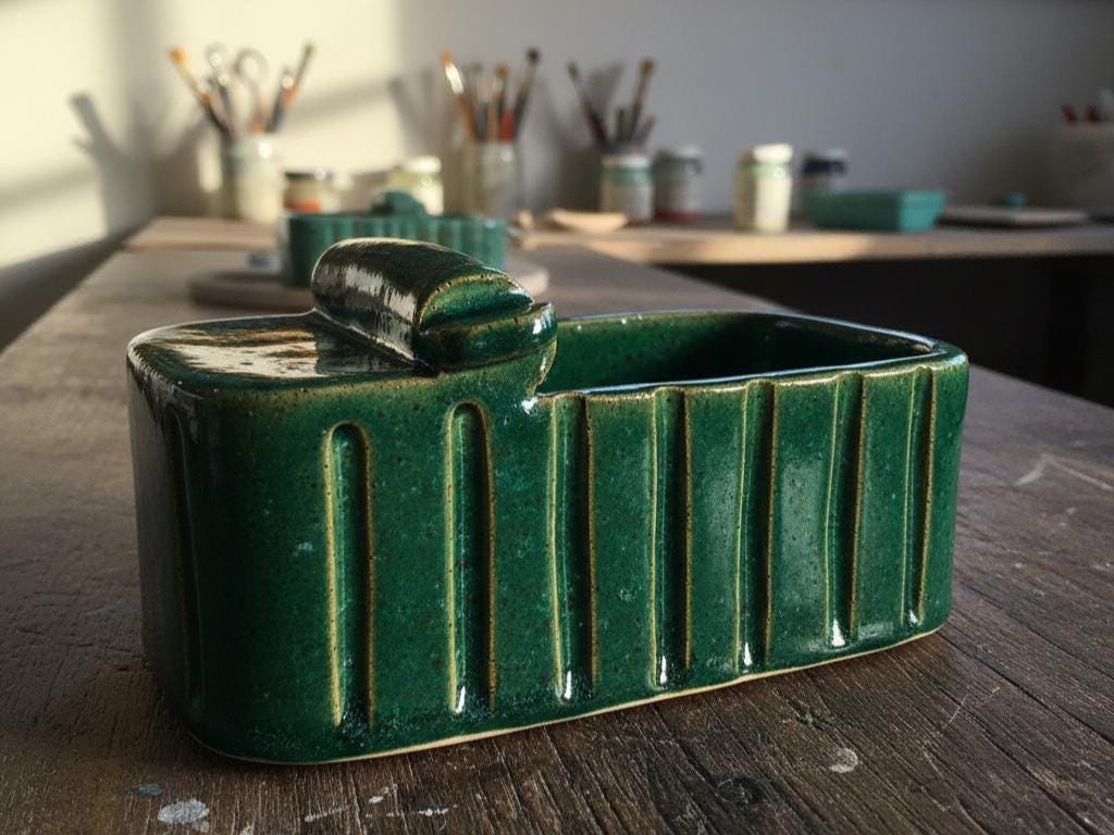 Sardine Box Pottery Template, Portuguese Style, Ceramic Slab Building, Digital Download