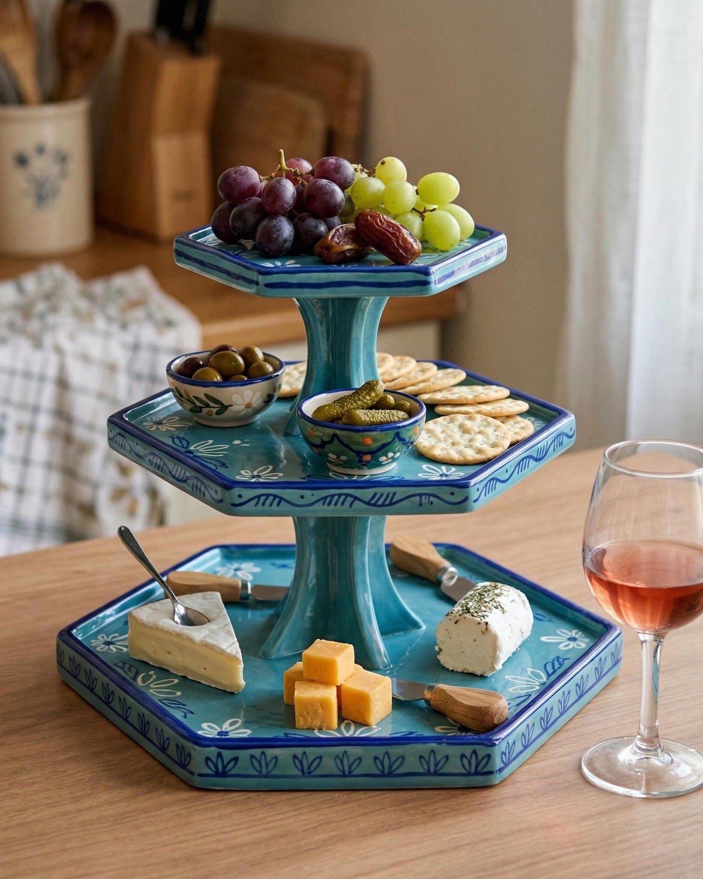 Dessert Serving Stand Pottery Template, Ceramic Slab Building, Digital Download
