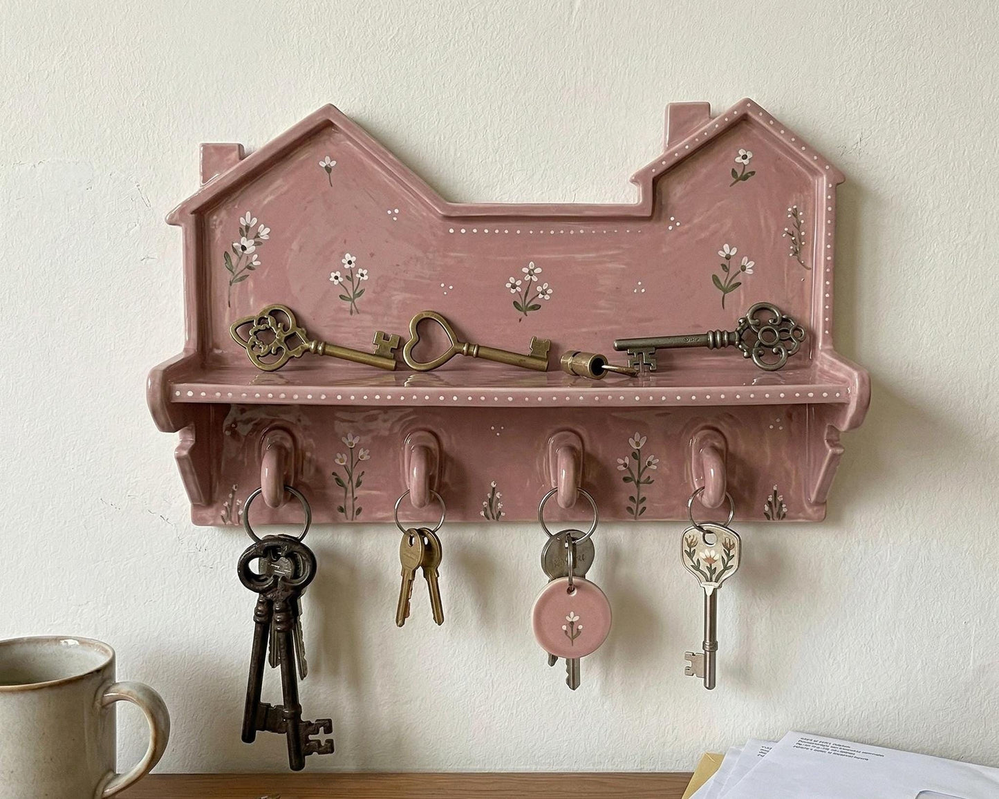 Key Holder Pottery Template, Ceramic Slab Building, Digital Download
