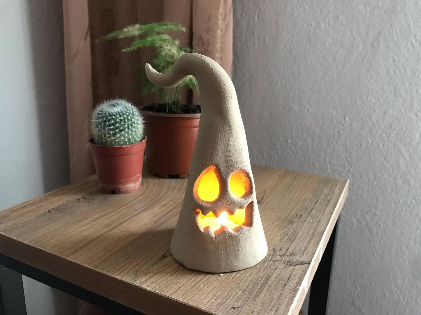 Ghost Candle Holder Pottery Template, Halloween Decor, Ceramic Slab Building, Digital Download