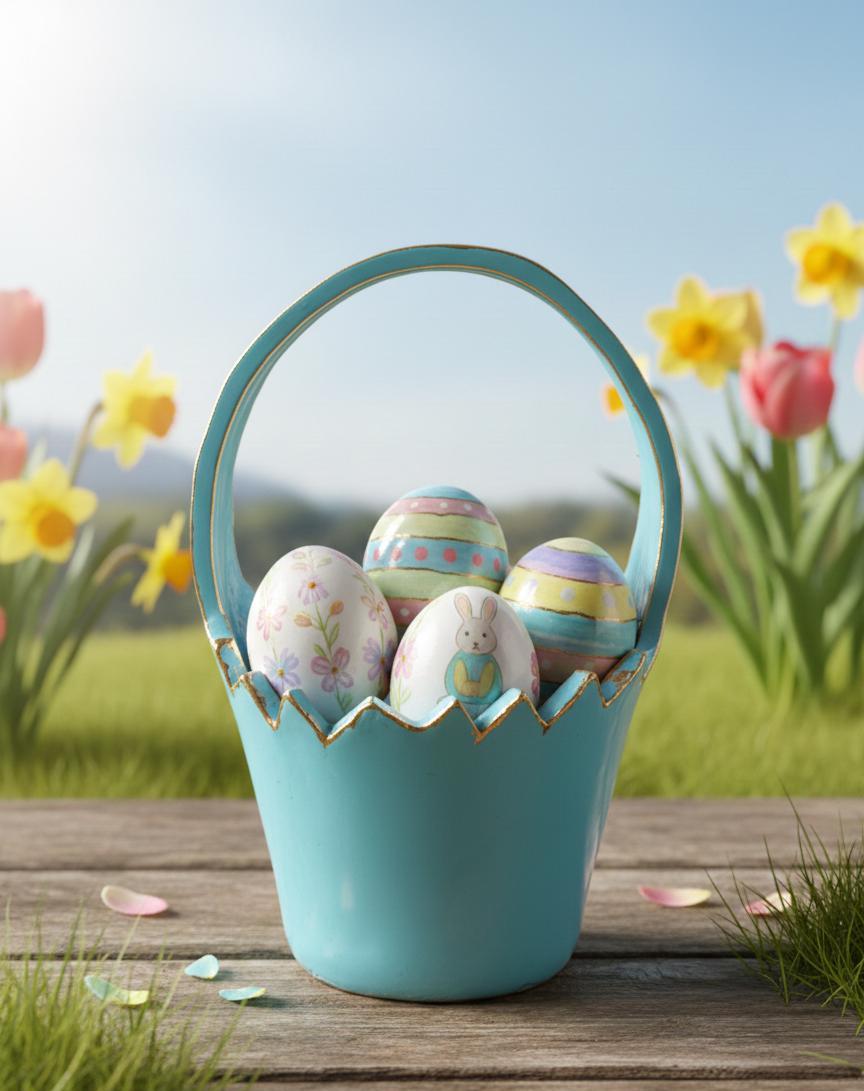 Egg Basket Slab Building Template | Pottery Template |  Easter Day Decor  | Handbuilding | Digital Download