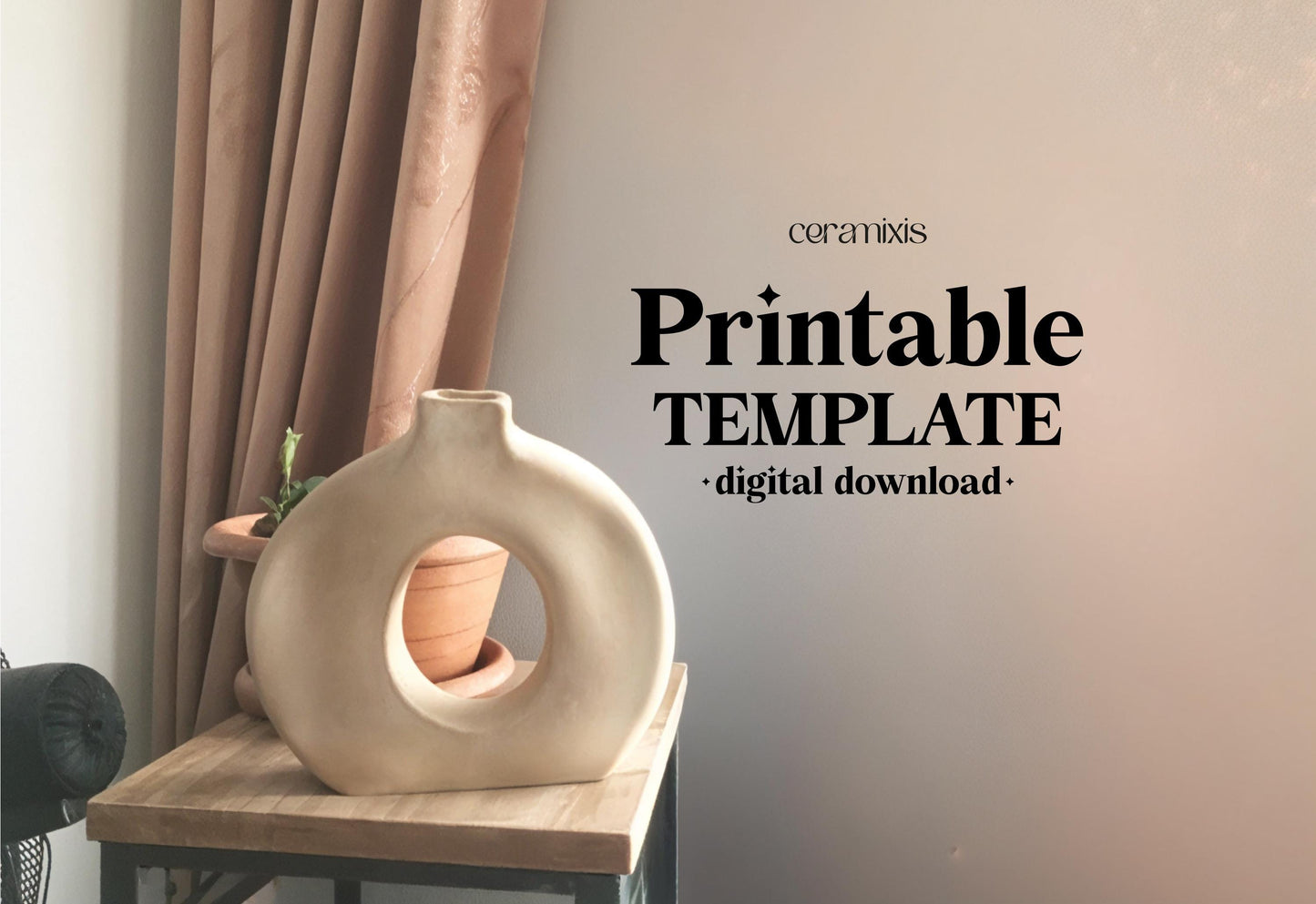 Vase Pottery Template, Ceramic Slab Building, Digital Download