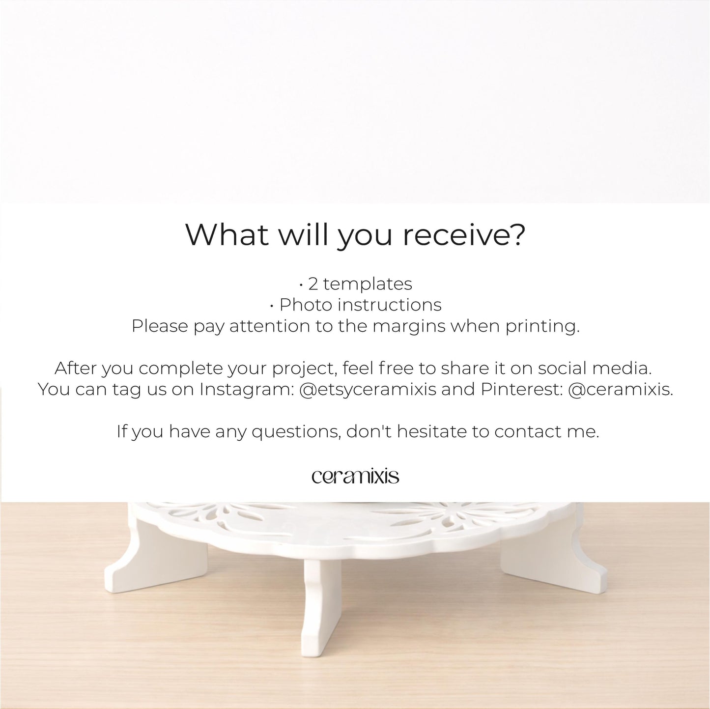 Teapot Stands Pottery Template, Ceramic Slab Building, Digital Download