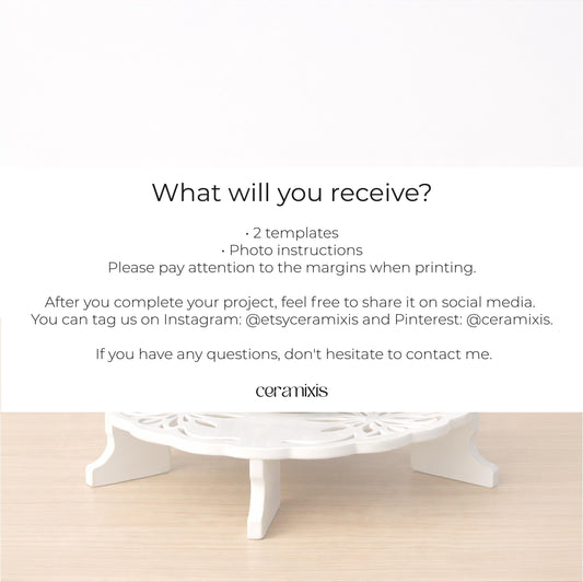 Teapot Stands Pottery Template, Ceramic Slab Building, Digital Download