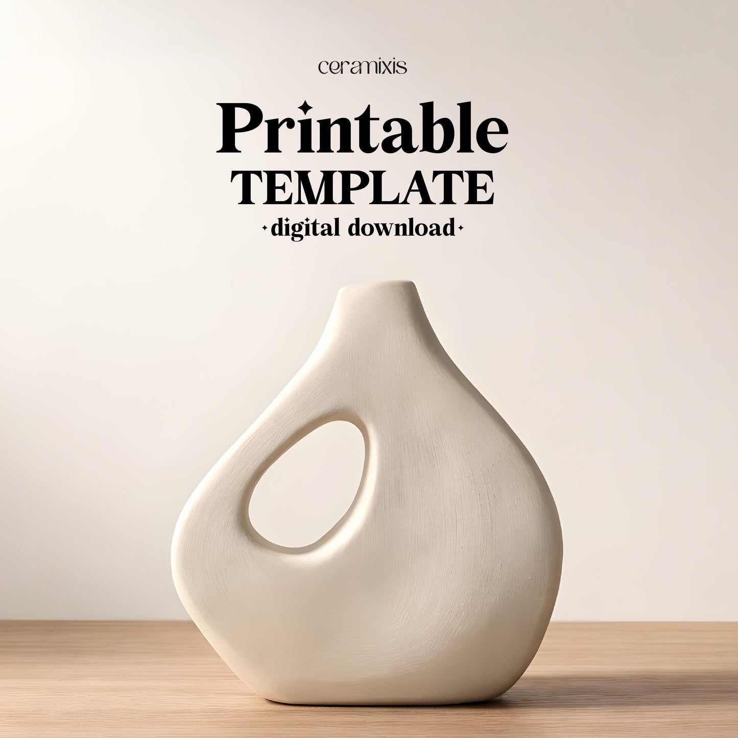 Vase Pottery Template, Ceramic Slab Building, Digital Download