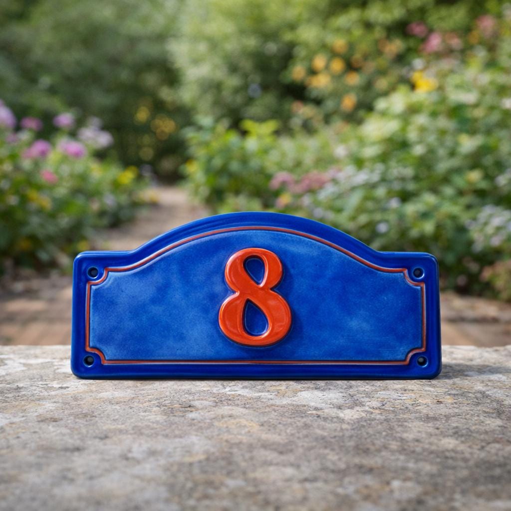 House Number Sign Pottery Template, Ceramic Slab Building, Digital Download