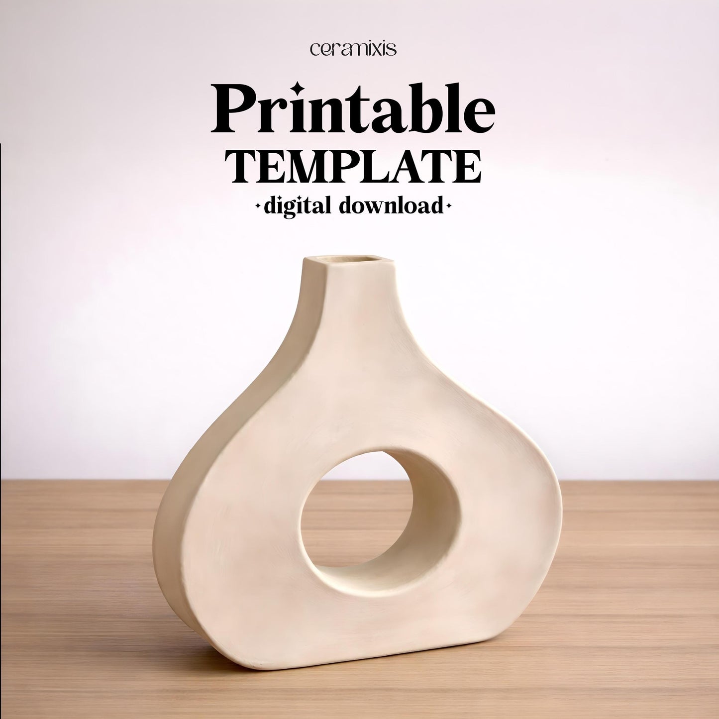 Vase Pottery Template, Ceramic Slab Building, Digital Download