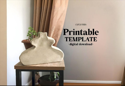 Vase Pottery Template, Ceramic Slab Building, Digital Download