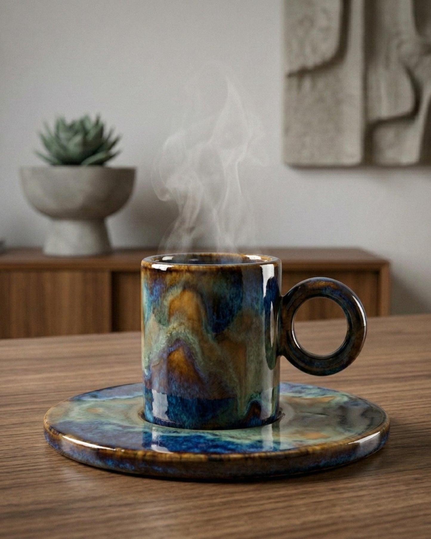Espresso Cup Pottery Template, Turkish Coffee Mug, Ceramic Slab Building, Digital Download