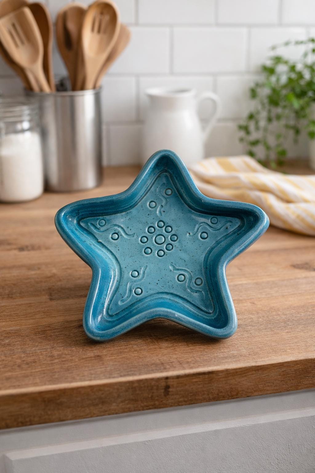 Christmas Star Plate Template, Ceramic Slab Building, Digital Download
