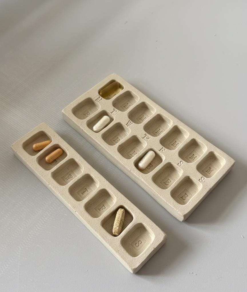 Pill Box Pottery Template, Daily Organizer, Ceramic Slab Building, Digital Download