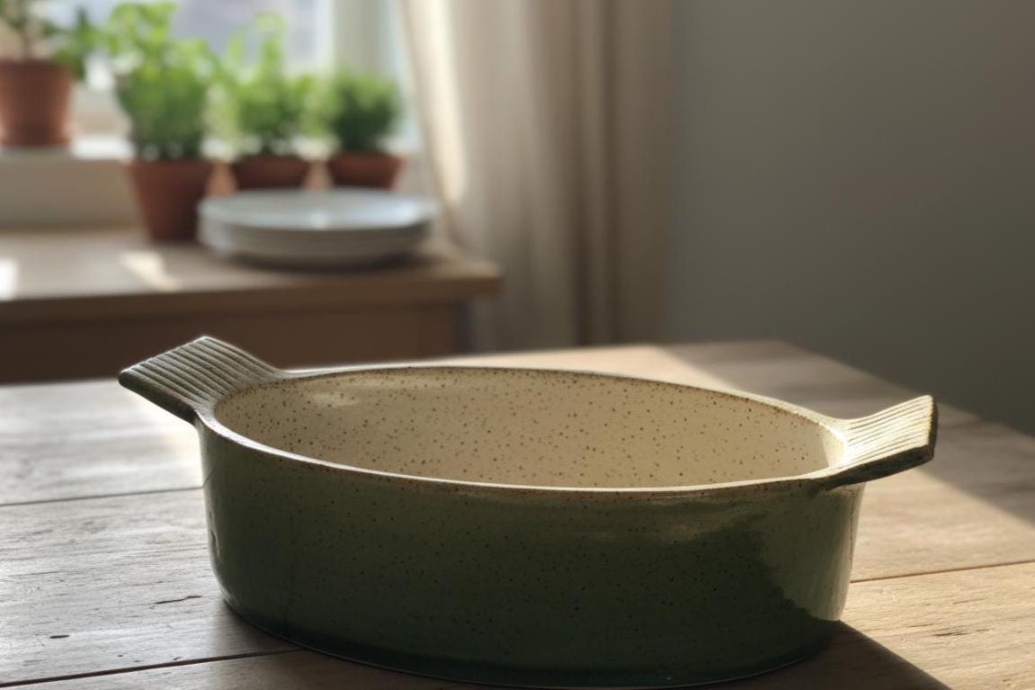 Baking Dish Pottery Template, Ceramic Slab Building, Digital Download