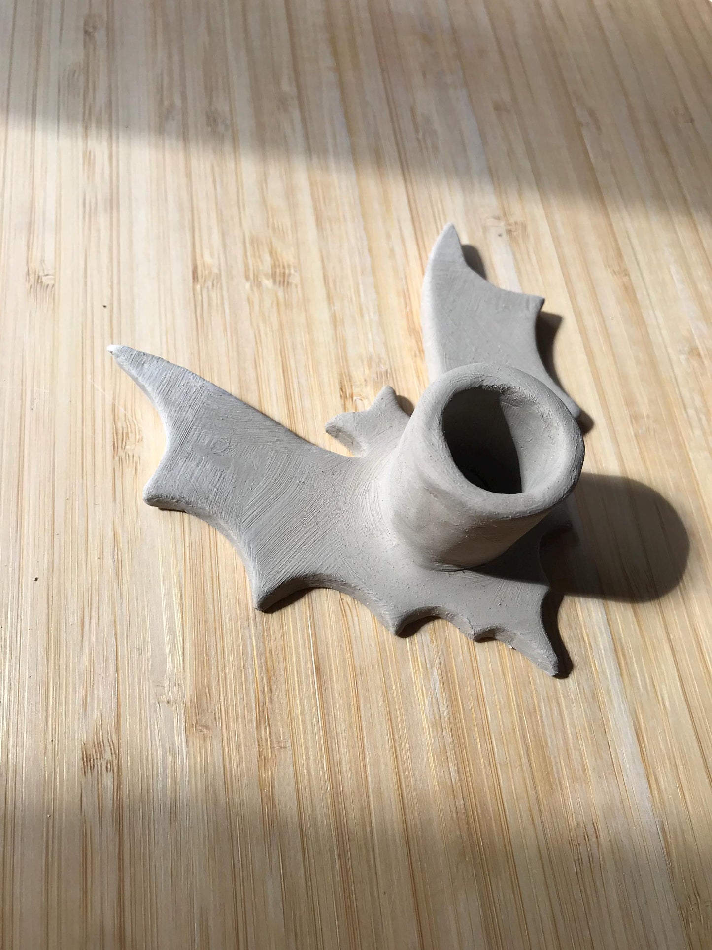 Bat Candle Holder Pottery Template, Halloween Decor, Ceramic Slab Building, Digital Download