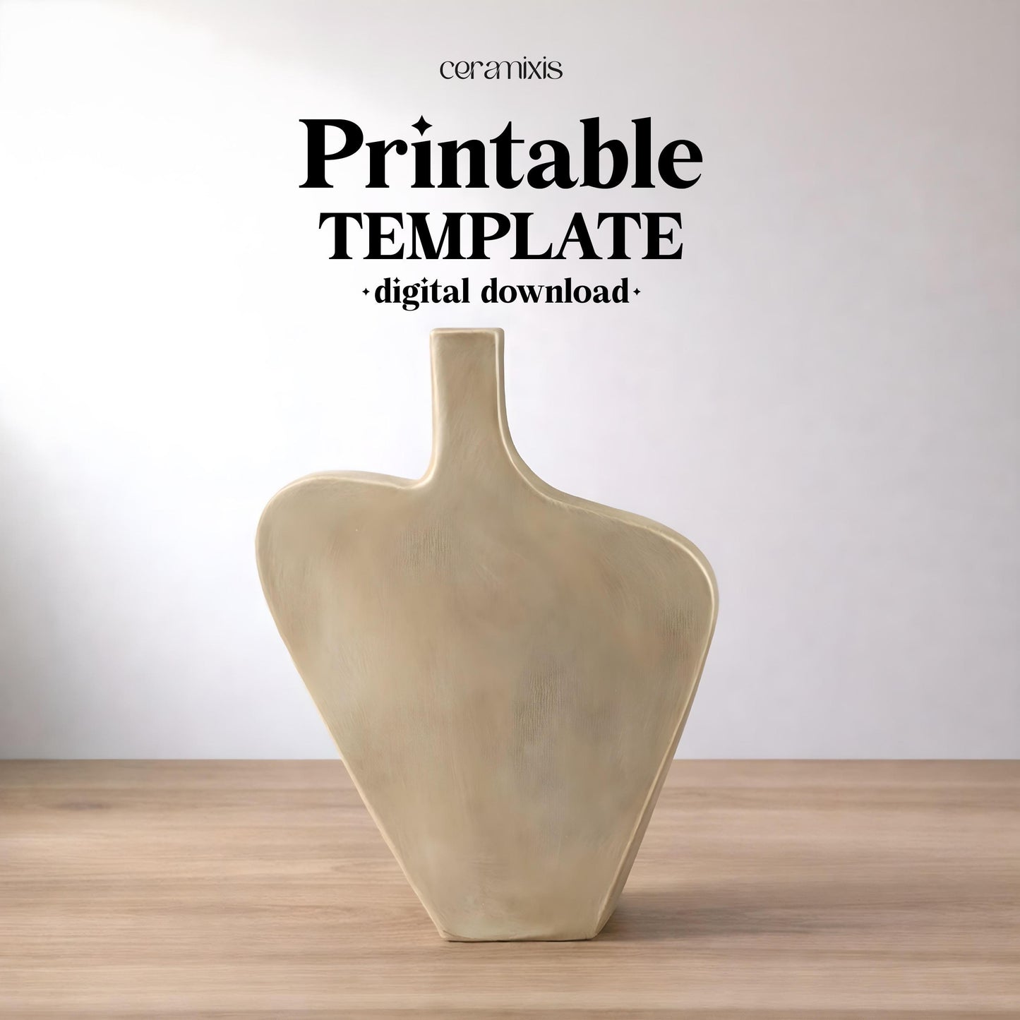 Vase Pottery Template, Ceramic Slab Building, Digital Download