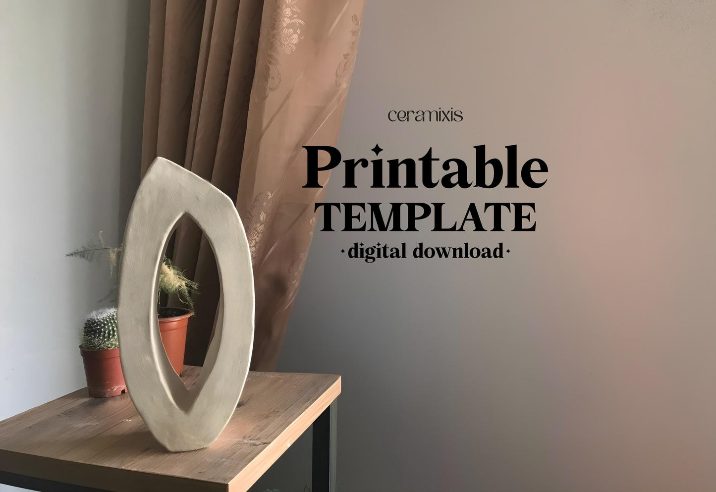 Vase Pottery Template, Ceramic Slab Building, Digital Download