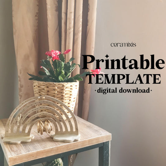 Jewelry Display Slab Building Template | Pottery Template | Ceramic Tools | Handbuilding | Digital Download