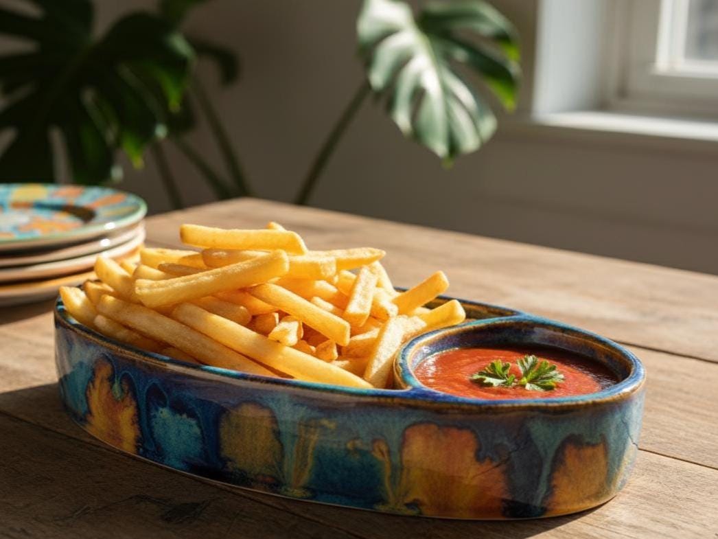 Chips and Dip Bowl Pottery Template, Ceramic Slab Building, Digital Download