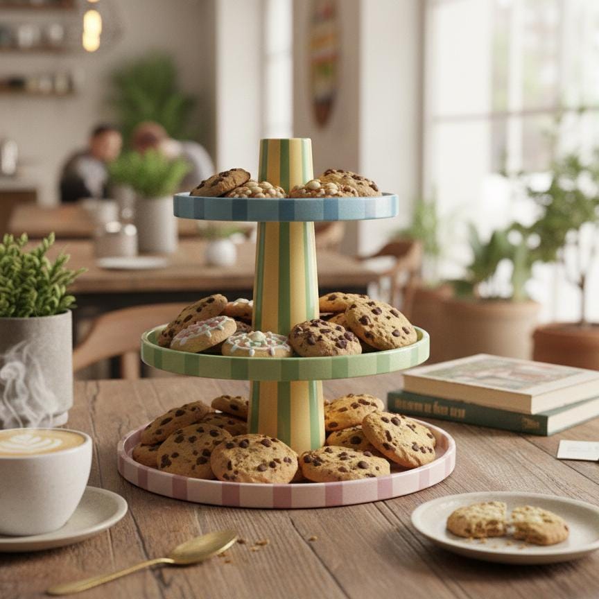 Dessert Serving Stand Pottery Template, Ceramic Slab Building, Video Tutorial, Digital Download