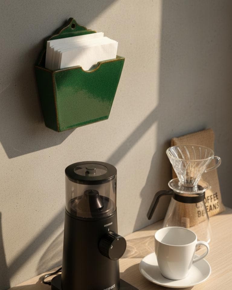 Coffee Filter Paper Holder Pottery Template, Ceramic Slab Building, Digital Download