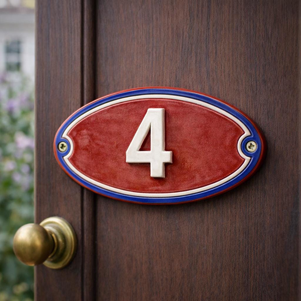 House Number Sign Pottery Template, Ceramic Slab Building, Digital Download
