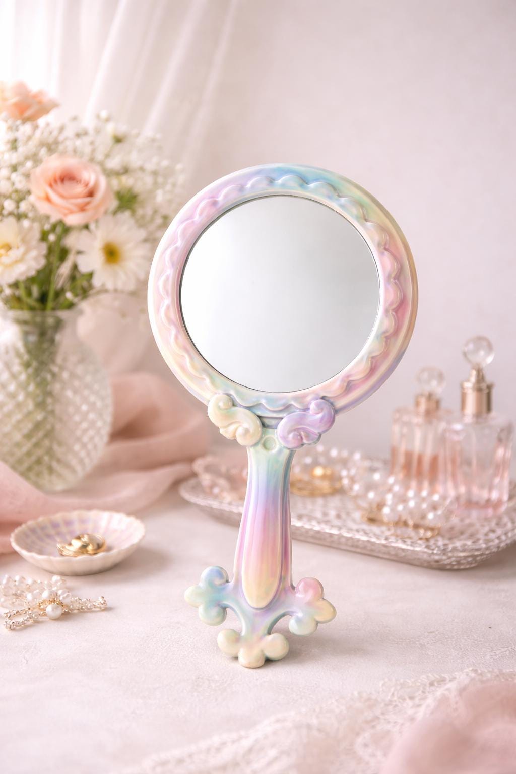 Handheld Mirror Template, Ceramic Slab Building, Digital Download