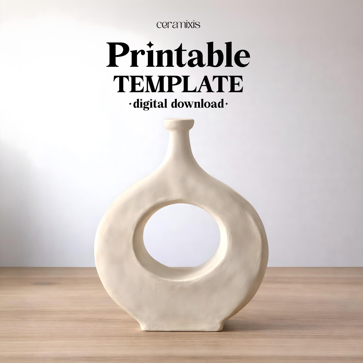 Vase Pottery Template, Ceramic Slab Building, Digital Download