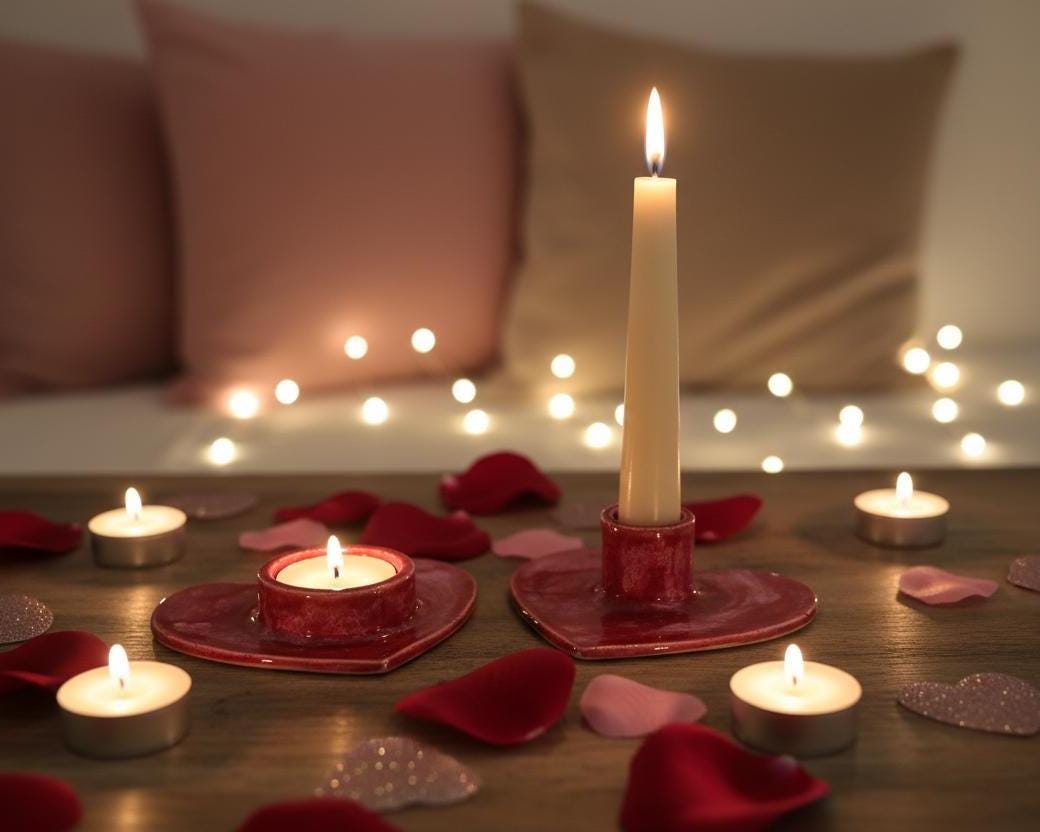 Heart Shape Candle Holders Slab Building Template | Pottery Template | Ceramic Tools | Handbuilding | Digital Download