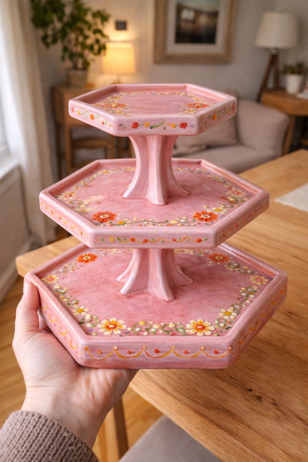 Dessert Serving Stand Set Pottery Template, Ceramic Slab Building, Digital Download