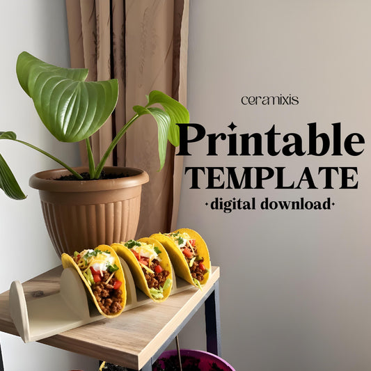 Taco Holder Pottery Template, Ceramic Slab Building, Digital Download
