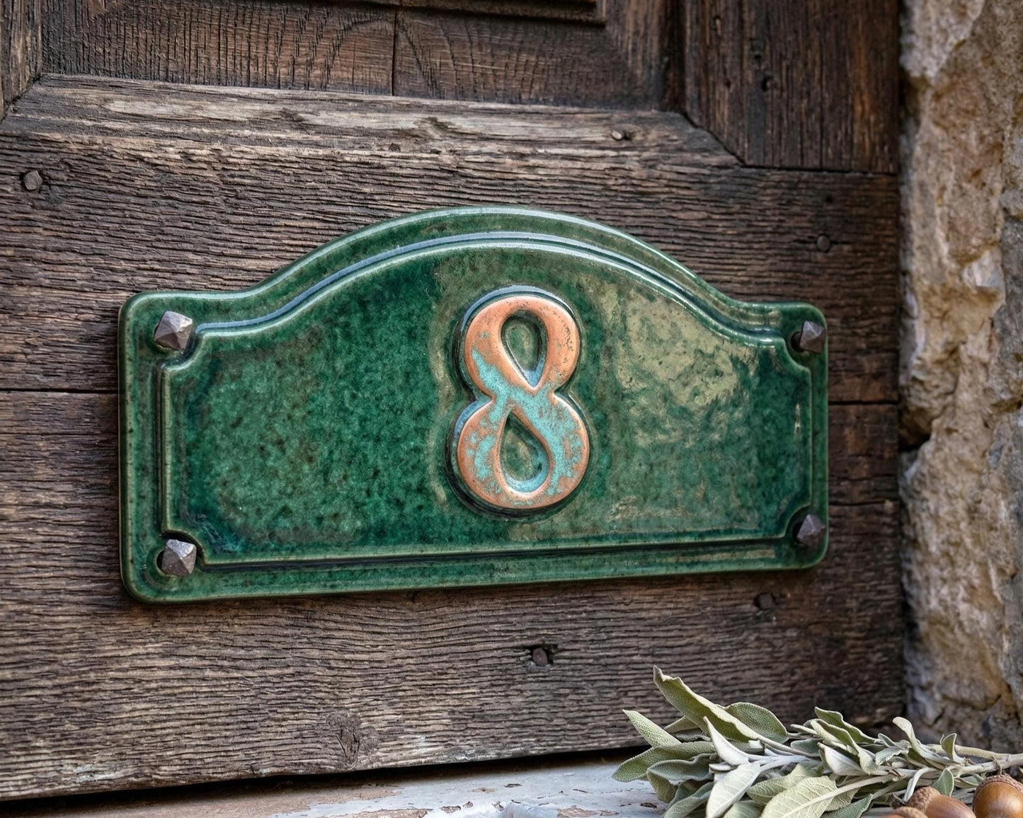 House Number Sign Pottery Template, Ceramic Slab Building, Digital Download