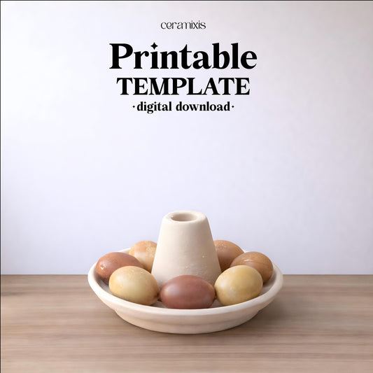 Olive Serving Dish Pottery Template, Ceramic Slab Building, Digital Download